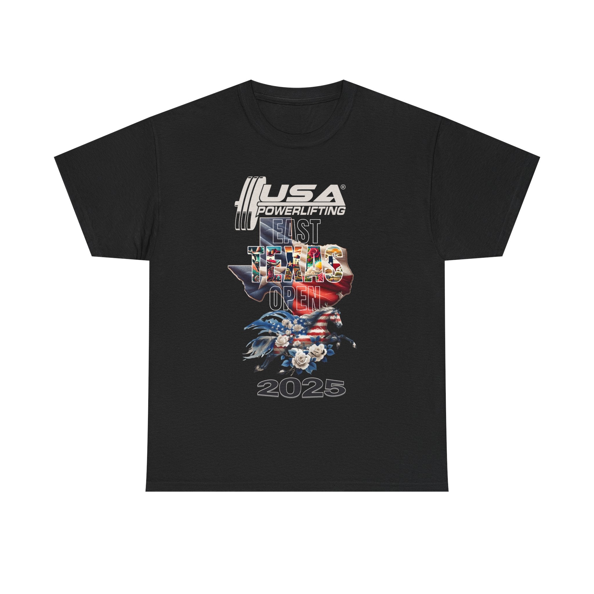 USA Powerlifting East Texas Open 2025 Unisex Heavy Cotton Tee