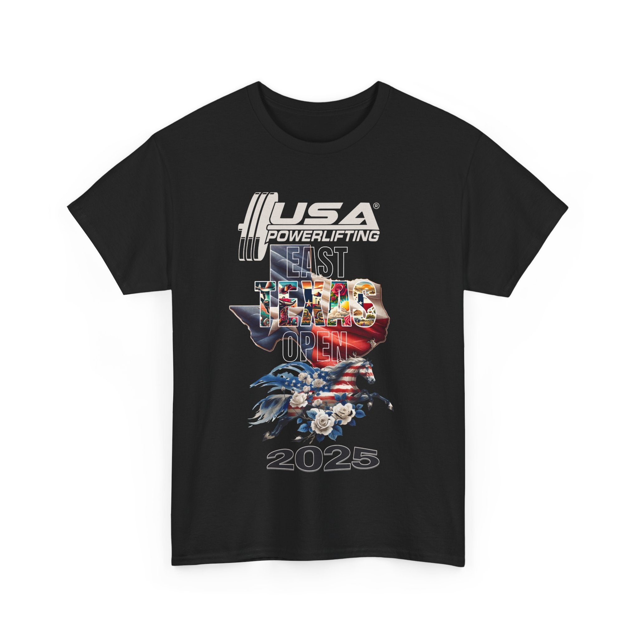 USA Powerlifting East Texas Open 2025 Unisex Heavy Cotton Tee